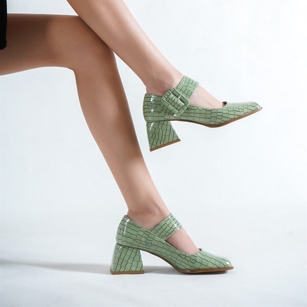 platform green shoes