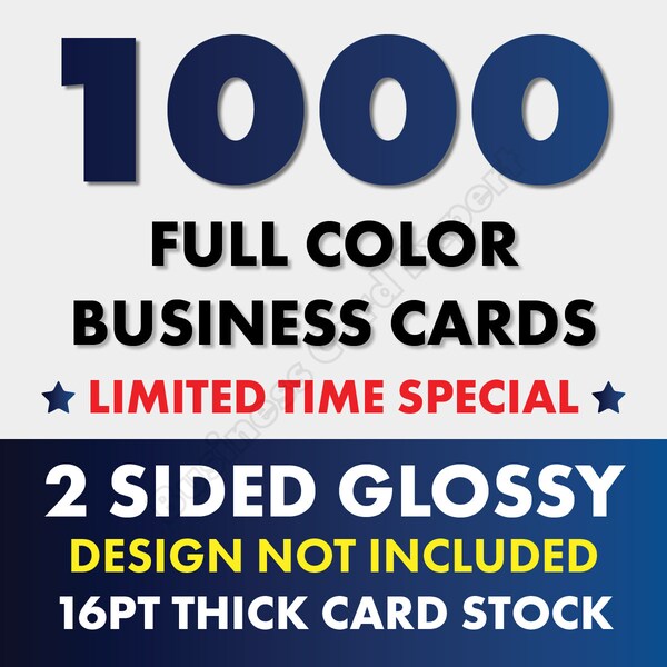 1000 Business Cards Etsy