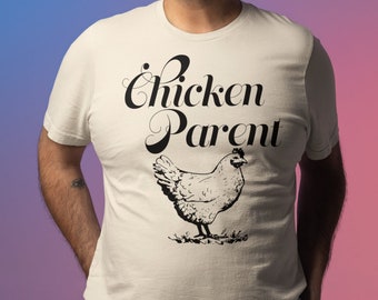 Camiseta con gráfico de padre de pollo