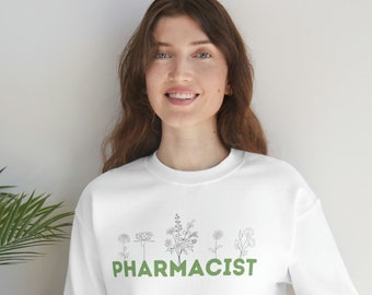 Flower Pharmacy, Floral Pharmacist Crewneck Sweatshirt