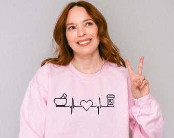 Pharmacy Heart Beat Crewneck Sweatshirt