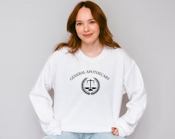 Vintage Pharmacy, Apothecary Crewneck Sweatshirt