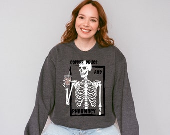 Pharmacy Halloween, Pharmacy Funny Crewneck Sweatshirt