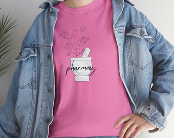 Pharmacy, Pharmacist, Mortar and Pestel Shirt Cotton Tee