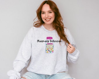 Pharmacy, Pharmacy Tech, Pharmacy Technician Crewneck Sweatshirt