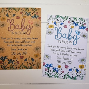 Kids Party Bag Fillers X10 Birthday Wildflower Seed Packets Envelopes - Eco Plastic Free Party, Personalised, Contains Seed, Prize, Childrens Party Present, Garden Gift, Goody Loot Swag Bag
