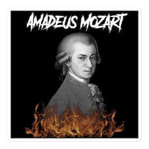 Mozart metalhead sticker