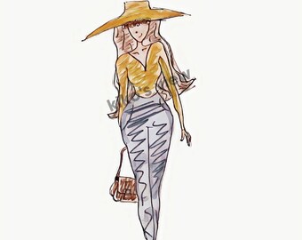 Esboço de ilustração de moda download em pdf