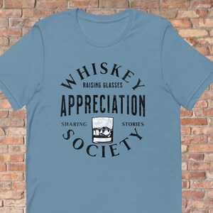 Whiskey Appreciation Society T-Shirt, Whiskey Aficionado, Whiskey Gift, Fathers Day Gift, Whiskey Gift for Him, Whiskey