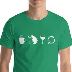 Coffee, Golf, Wine, Repeat, Funny Golf Tee, Golf Gift, Gift for Him, Gift for Her, Sports Shirt