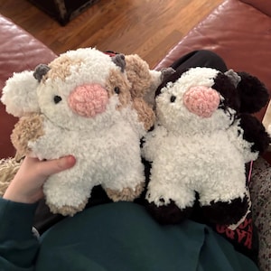 Gehäkelte flauschige Kuh Plushies