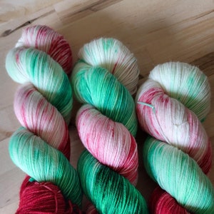Merry Christmas Hand Dyed Yarn