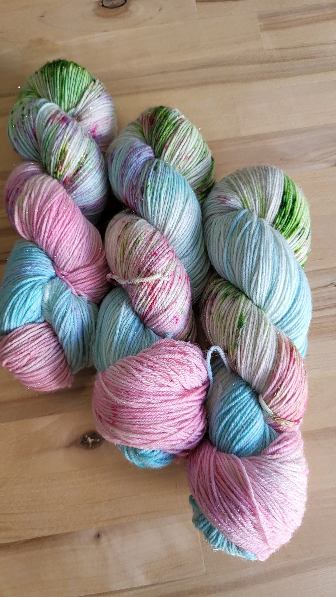 Yarn Clothes Spring Essence of Spring Sparkle Hand Dyed Yarn - Etsy
