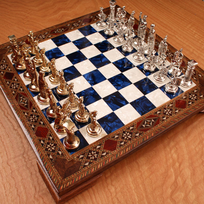 Engraved Chess Set Large Chess Set Chess Gifts Handmade Etsy