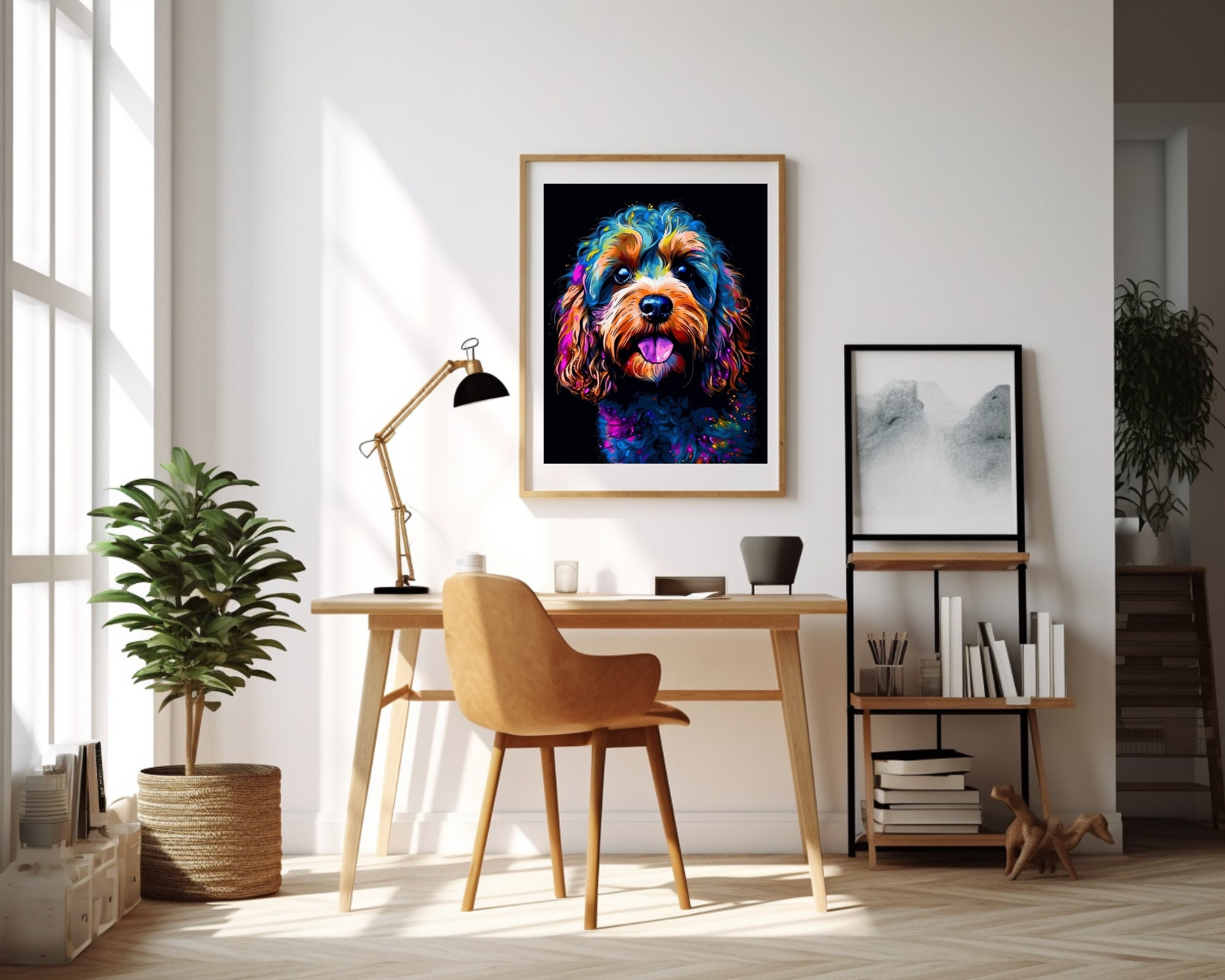 Neon Abstract Cockapoo | All Size PNG Download | Gift for Dog Lovers ...