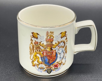 Vintage Prince Charles and Lady Diana Spencer Commemorative Wedding Mug. Wood and Sons. 1981. Royal Family History. Unique Collectable.
