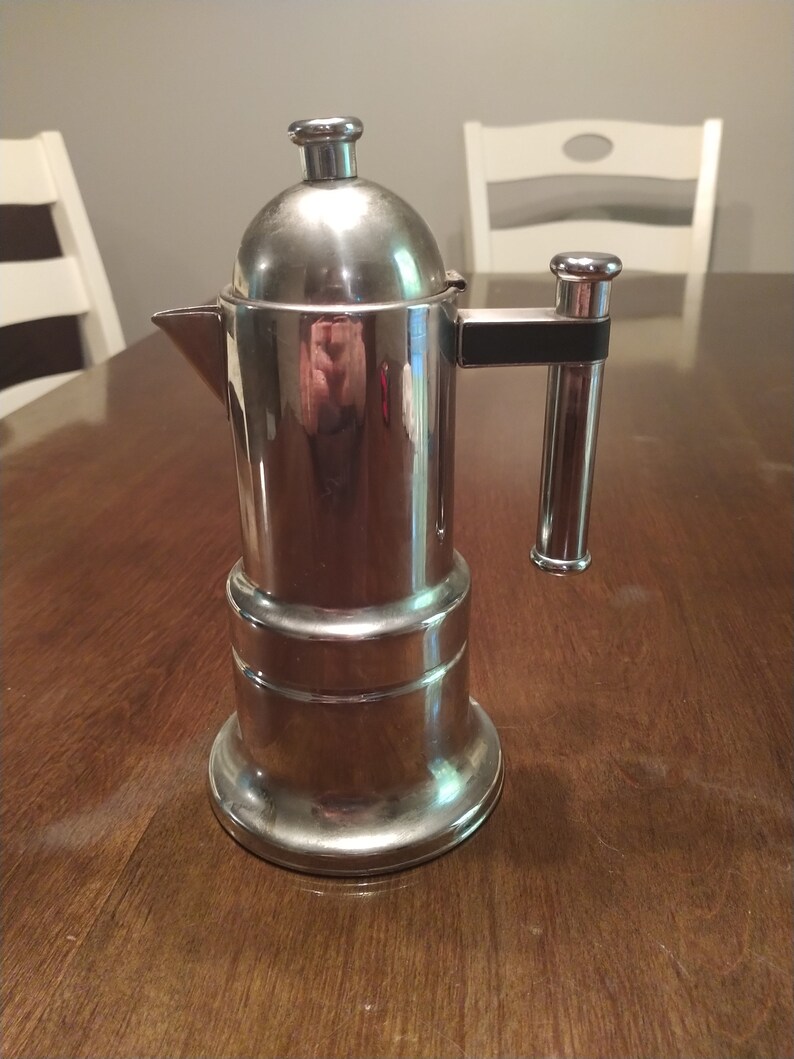 Vintage Vev Vigano Inox 2 Cup Stovetop Espresso Maker Etsy