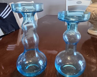 Oiva Toikka light blue vases model 1483-180 Nuutajärvi