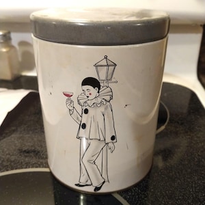Vintage Pierrot tin