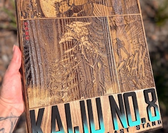 Kai ju No. 8 Manga Panel Art: Laser Engraved Anime Wall Decor