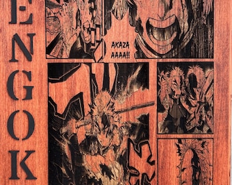 Panel de manga personalizado grabado con láser, diseño de pared de anime personalizado, arte de cómic