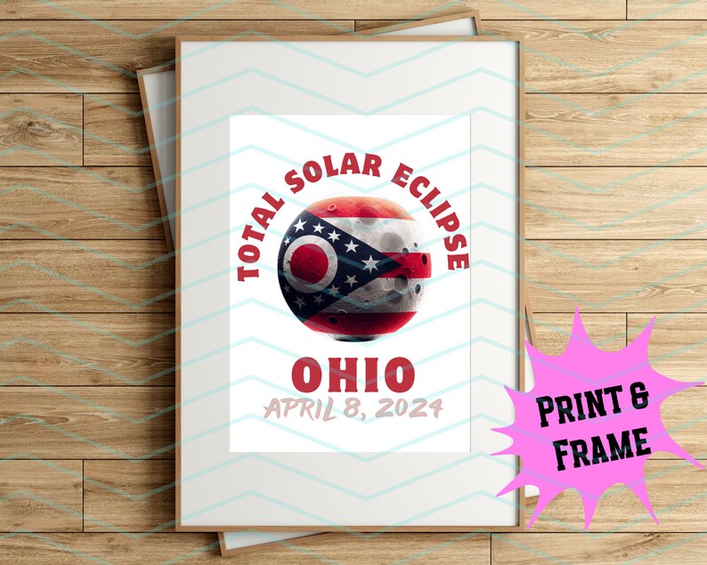 Ohio Eclipse SVG Total Solar Eclipse 2024 SVG Path of Totality April 8