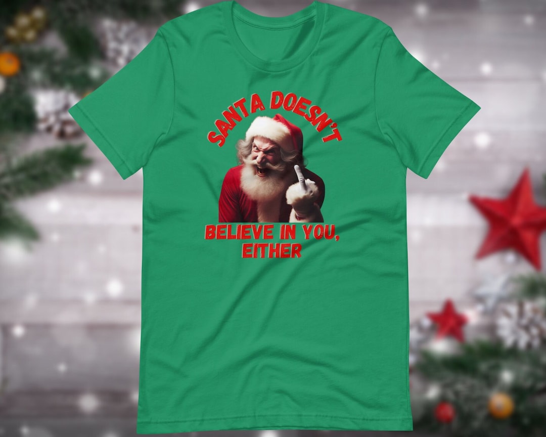Funny Santa Shirt Funny Inappropriate Christmas Shirt Funny White Inappropriate Christmas Shirts