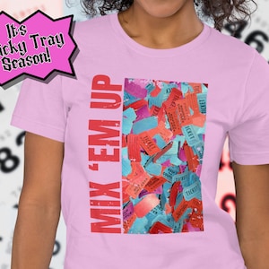 Lustiges kniffliges Fach-Shirt Mix-Em-Up-Shirt-Körbe zur Verlosung der Karten Stille Auktion-Spendenaktion-Shirt Bingo-Nacht-T-Shirt Geldbörse Bingo-Shirt