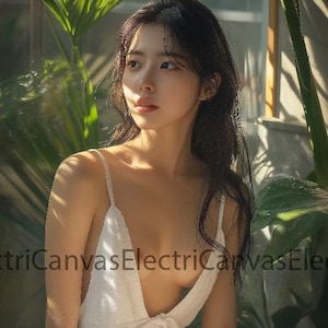 Korean Girl Wall Art Printable - Wanderlust Inspired Decor