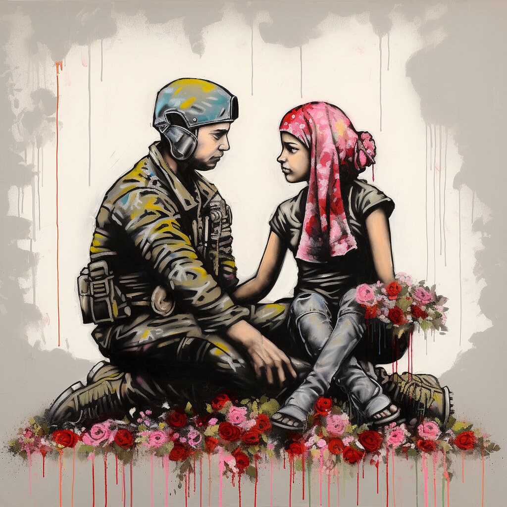 限定マット額装品/バンクシー/Soldier 限定マット額装品/バンクシー/Soldier Banksy Child Soldier - Etsy