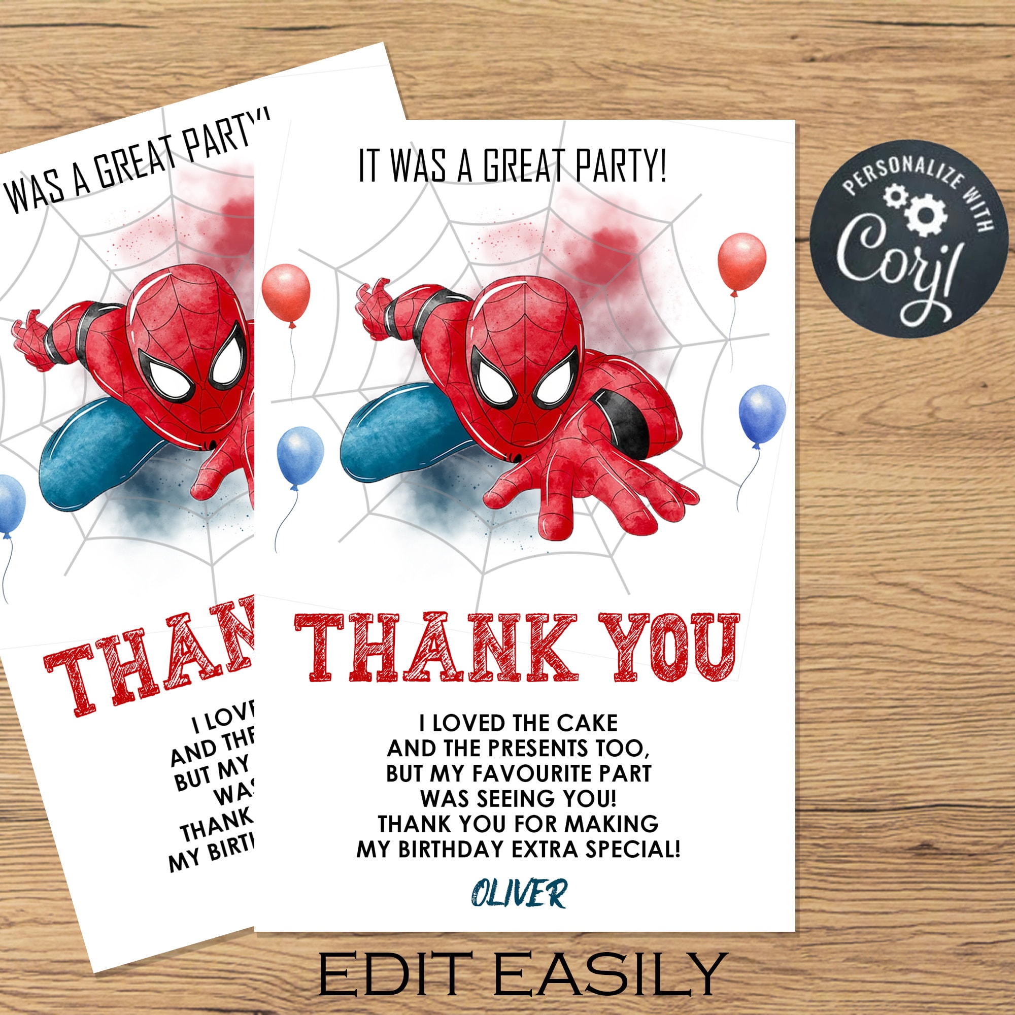 Amazing Spiderman Birthday Water Bottle Labels – iCustomLabel