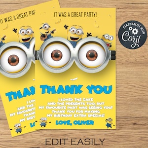 Custom Thank you tag, Editable  Thank you Favor Tags , Birthday Party, Goodie Bag Favor, Party Favor Tag, Editable party decor
