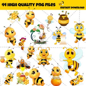 Instant Download Little bee  44 PNG , Little bee  Party Supplies, Little bee Cake topper, Party Kit Little bee  Clipart