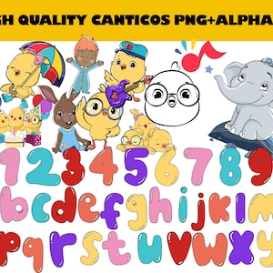 Instant Download Canticos 45  PNG, Canticos Clipart, Canticos Alphabet,Canticos Cake Topper, Canticos Party Supplies, Digital File Only