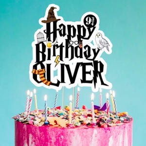 Wizard Birthday Cake Topper: Magic Party Decor  (Digital File Only)