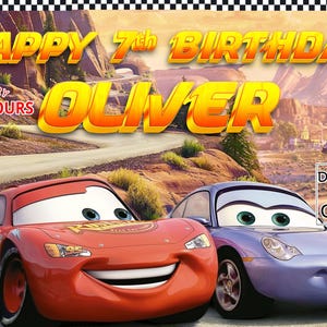 車の誕生日背景、車の誕生日パーティーバナー、車のパーティーデコレーション、車のカスタムパーティーデコレーション、車の誕生日 -- デジタルファイルのみ ---