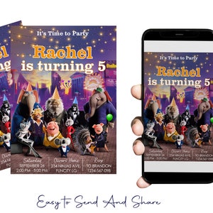 Sing Birthday Invitation: Sing Party, Editable Digital File (Corjl)