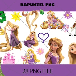 Rapunzel PNG Mega Bundle: Tangled Birthday (Instant Download)