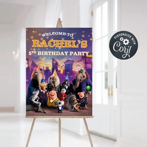 Placa de boas-vindas de aniversário Sing, Placa de boas-vindas de aniversário personalizada Sing, Placa de boas-vindas personalizada Sing, Placa de boas-vindas personalizada - Somente arquivo digital
