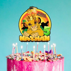 Printable Simba Cake Topper: Lion King Birthday Decoration (Digital File ONLY)