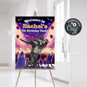 Sing Birthday Welcome Sign: Personalized Party Decor (Digital Download)