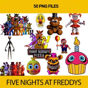 Sofortiger Download Fünf Nächte im Freddys PNG, Fünf Nächte im Freddys-Kuchendeckel, Nur die Dıgıtal-Datei