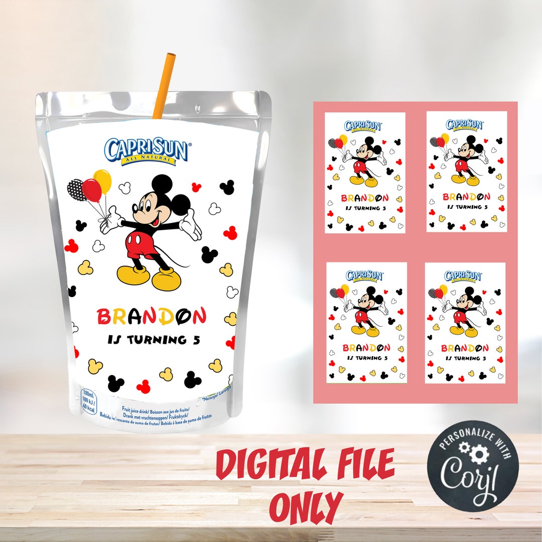 Mickey Mouse Template, Blank Capri Sun Template, Mickey Mouse Juice ...