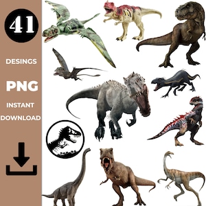 Instant Download Dinosaur 44 PNG , Jurassic Party Supplies, Dinosaur Cake topper, Party Kit Jurassic Clipart