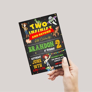 Two Infinity and Beyond Toy Story Birthday Invitation (Digital File Only)
