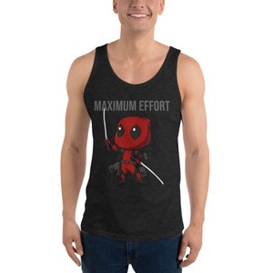 Männer Athletic Fit Tank Top - Maximaler Einsatz Chibi Deadpool