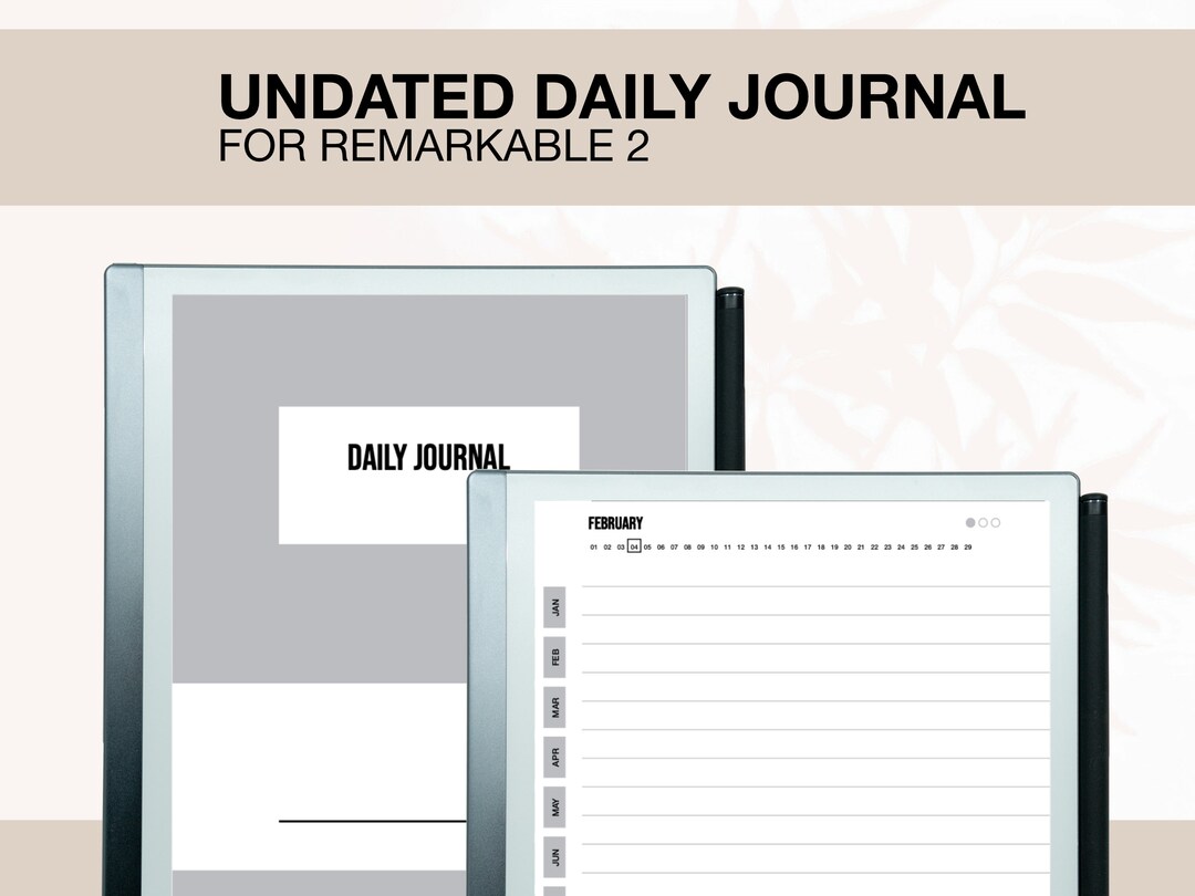 Remarkable 2 Daily Journal Notebook Digital Journal Remarkable Templates Etsy