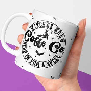 Witches Need Coffee Mug Wrap, 3D Coffee Mug Wrap, 3D Halloween Mug, 11oz Mug & 15oz Mug Sublimation Wrap, Digital Download