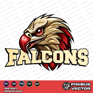 Falcons SVG, Falcon svg, Falcons logo, Falcons pride, Falcons school spirit png, Elevate Your Fan Spirit with Sublimation Design