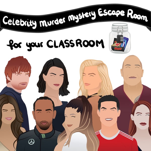 Celebrity Murder Mystery Escape Room for your Classroom (Printable)
